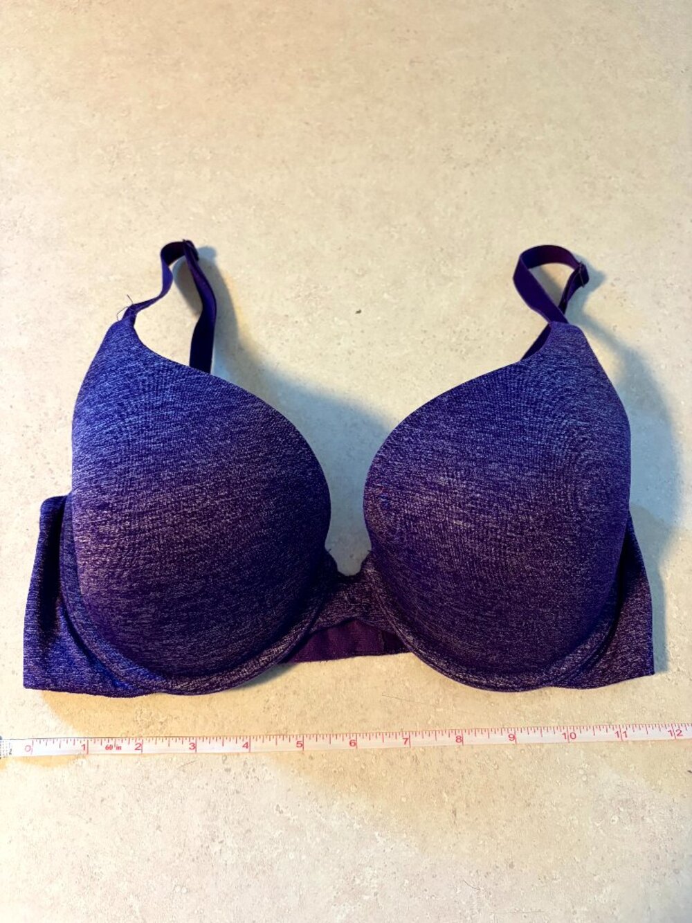 Victoria’s Secret Padded Perfect Coverage Underwire Bra Size 34D Heather Purple